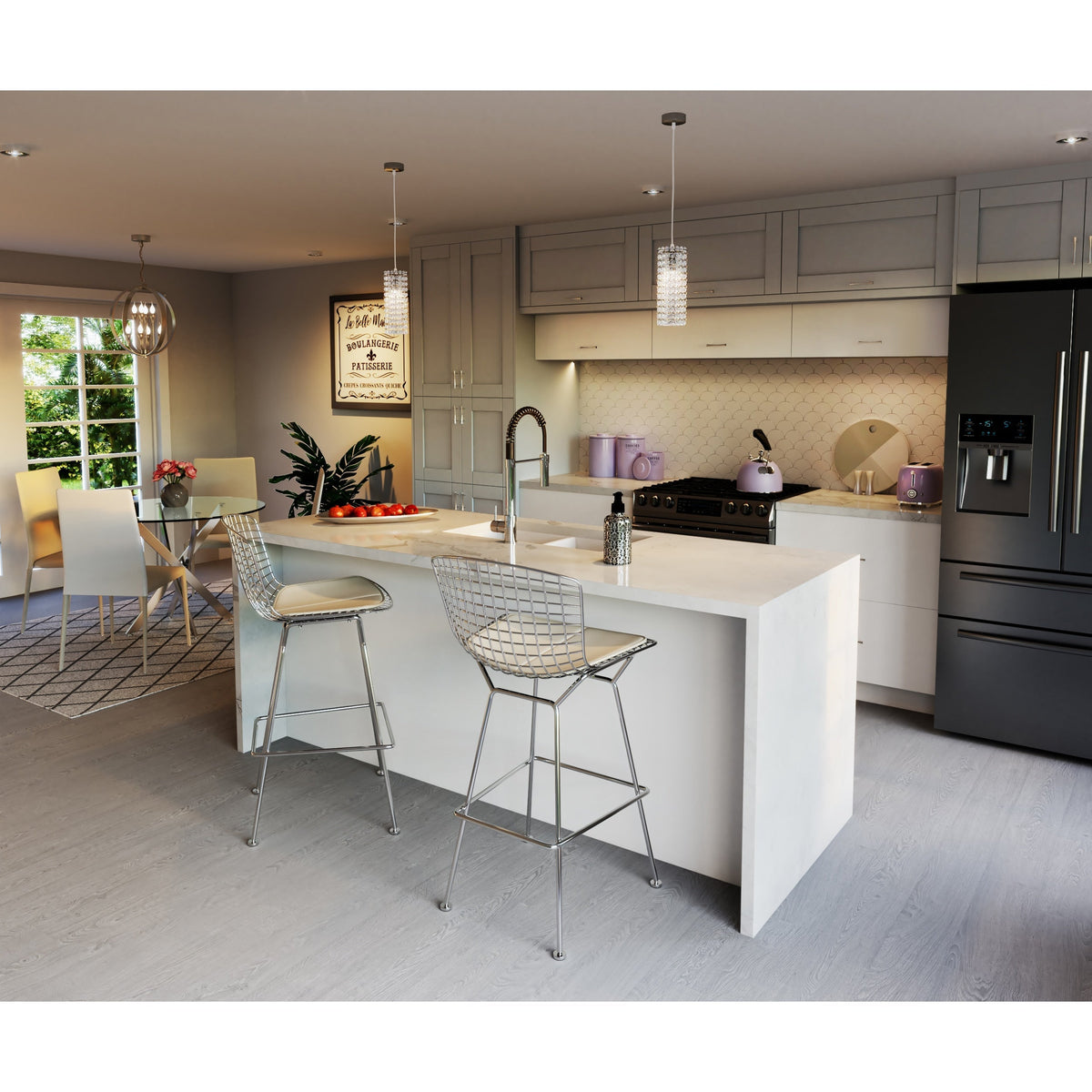 Hugo&Borg Lasalle 18-in W x 40-in H x 14-in D Bright White Slab Wall Fully Assembled Cabinet (Flat Panel Slab Door Style)