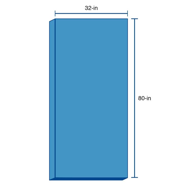 ReliaBilt 32-in x 80-in Clear 6-Panel Solid Core Unfinished Pine Wood Slab Door